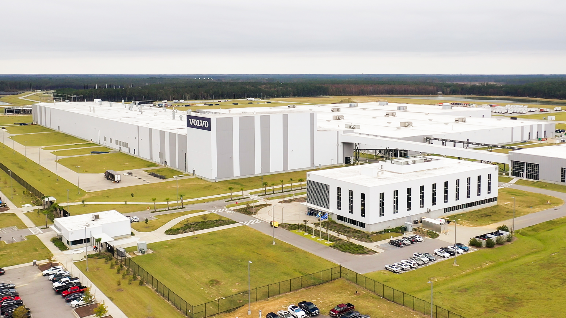 Aerial image of the South Carolina Volvo production facility